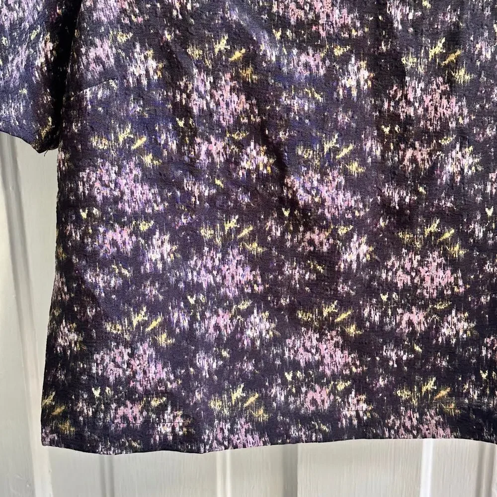 Madewell Floral Smocked Puff Sleeve Top | Dark Romantic Print
